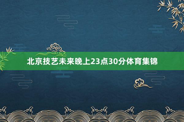 北京技艺未来晚上23点30分体育集锦