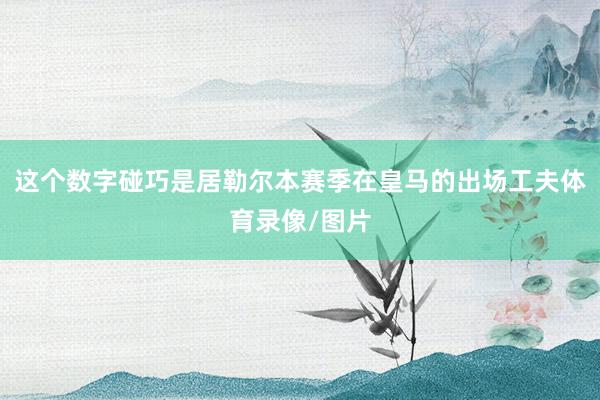这个数字碰巧是居勒尔本赛季在皇马的出场工夫体育录像/图片