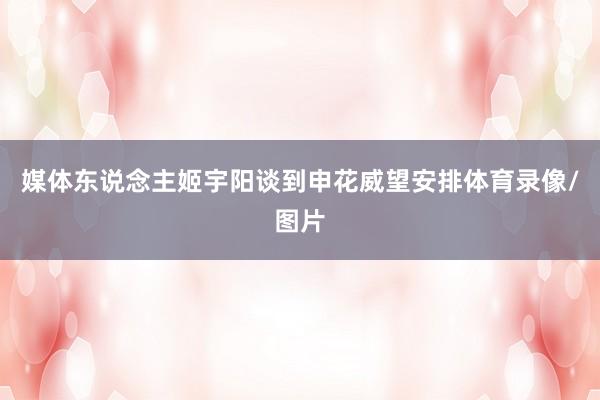 媒体东说念主姬宇阳谈到申花威望安排体育录像/图片