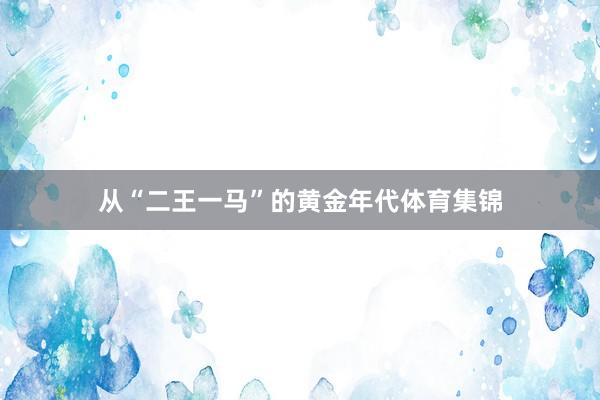 从“二王一马”的黄金年代体育集锦