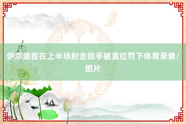 伊尔迪兹在上半场肘击敌手被直红罚下体育录像/图片
