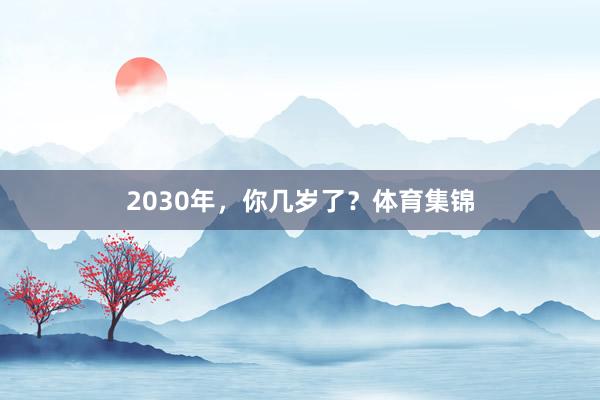 2030年,你几岁了?体育集锦