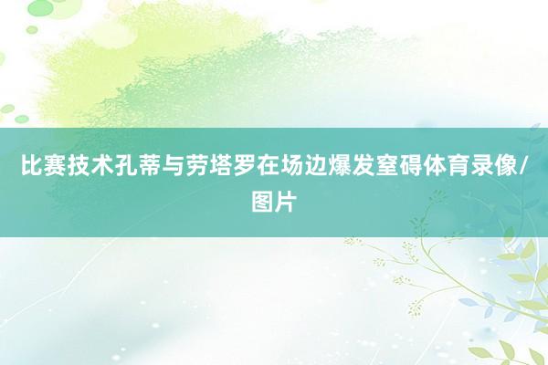 比赛技术孔蒂与劳塔罗在场边爆发窒碍体育录像/图片