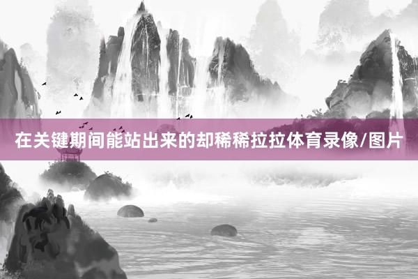在关键期间能站出来的却稀稀拉拉体育录像/图片