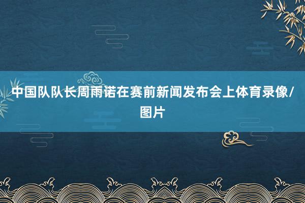 中国队队长周雨诺在赛前新闻发布会上体育录像/图片